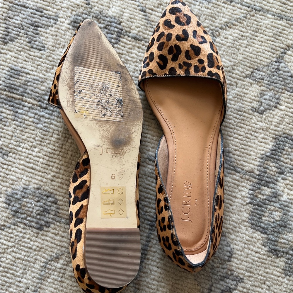 J. Crew Animal Print Pointed Flats - Picture 3 of 3